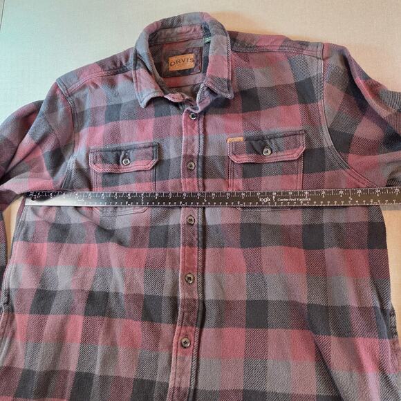Orvis Men’s XXL Flannel Shirt Button Up Long Sleeve Plaid 100% Cotton - Picture 10 of 15